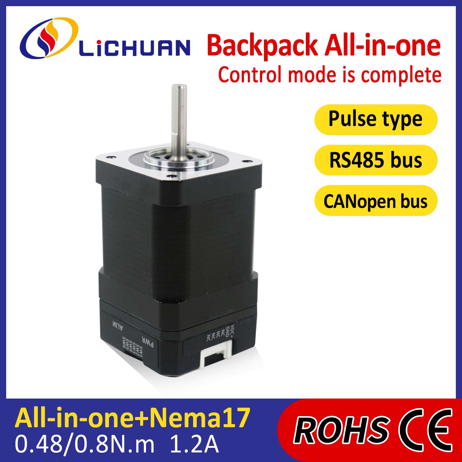 Mochila tipo NEMA17 Open Loop Loop-bucle Bucle Integrated-stepper Motor